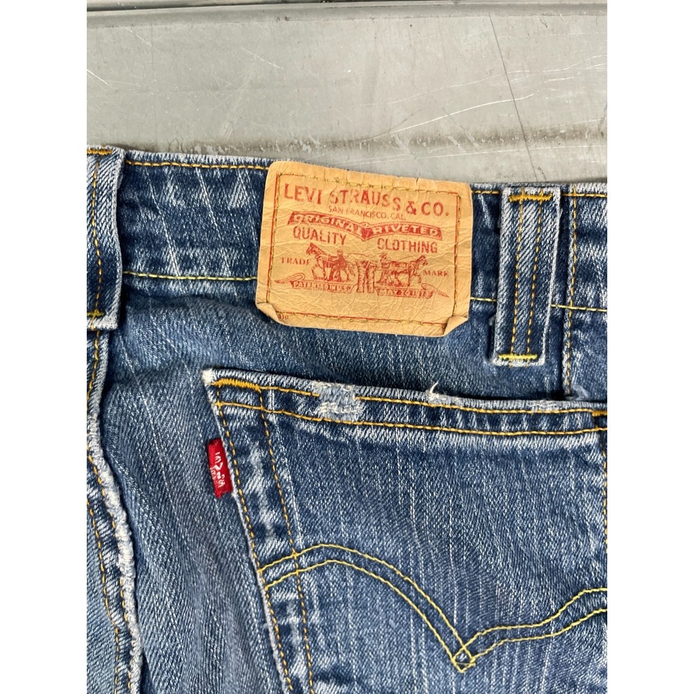 Levis 525‎ Nouveau Low Bootcut Jeans Womens 8M 30x32 Blue Medium Wash Denim - Picture 15 of 16
